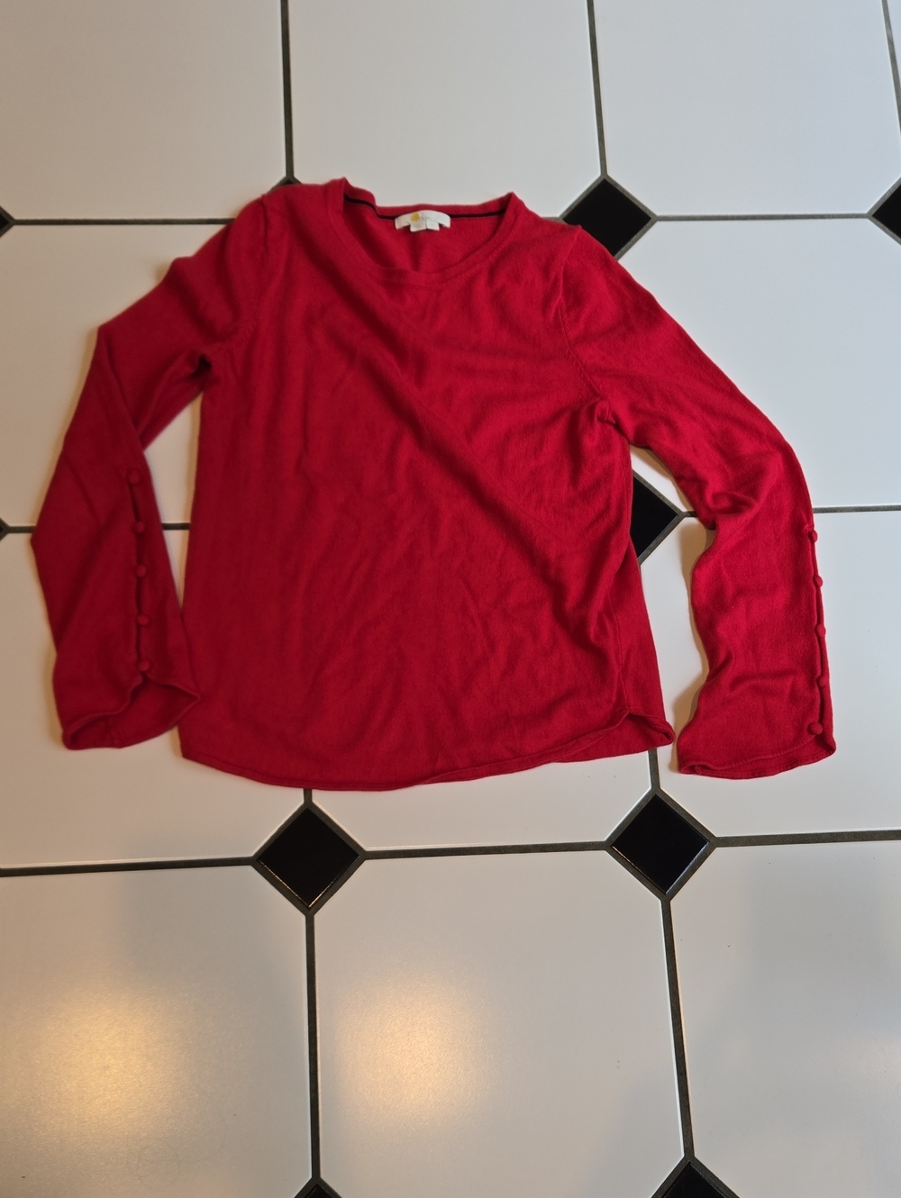 Boden Red Long-Sleeve Light Sweater